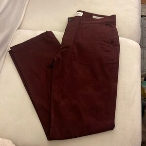 Good fellow & Co Hennepin Straight Leg Chino Burgundy Women’s 30 x 30